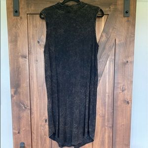 LillaP blackish-brown sheath dress. Material looks almost suede like.